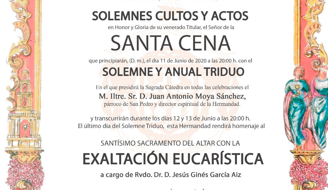 Solemne Triduo en honor al Señor de la Santa Cena 2020