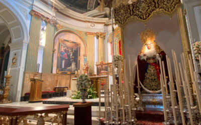 El altar del Triduo a María Santísima de Fe y Caridad, al detalle