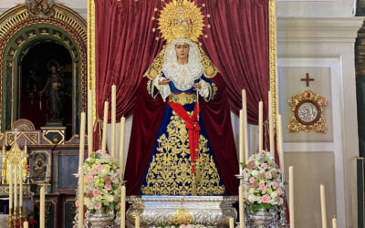 La Virgen de Fe y Caridad, en el altar para el Solemne Triduo en su honor