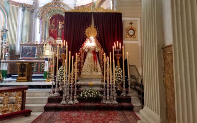 María Santísima de Fe y Caridad, en su altar de cultos 2023